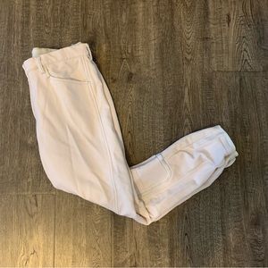 Women’s Size 42L White Manfredi Knee Patch Horseback Riding Breeches.